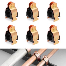 Forestchill Rubber Cushion Strut Clamp, 6 Pcs High Temperature Resistance Zinc-plated Strut Clamps for Copper Pipes, Galvanized Tubings, PEX Pipes, and Gas Pipings (1-5/8 Inch)