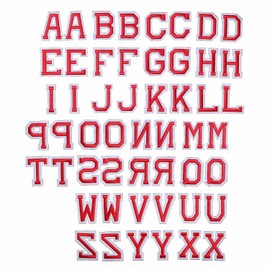RSYHVG 52pcs Alphabet A to Z Patches, Iron on Sew on Letters for Clothes, Classic Red