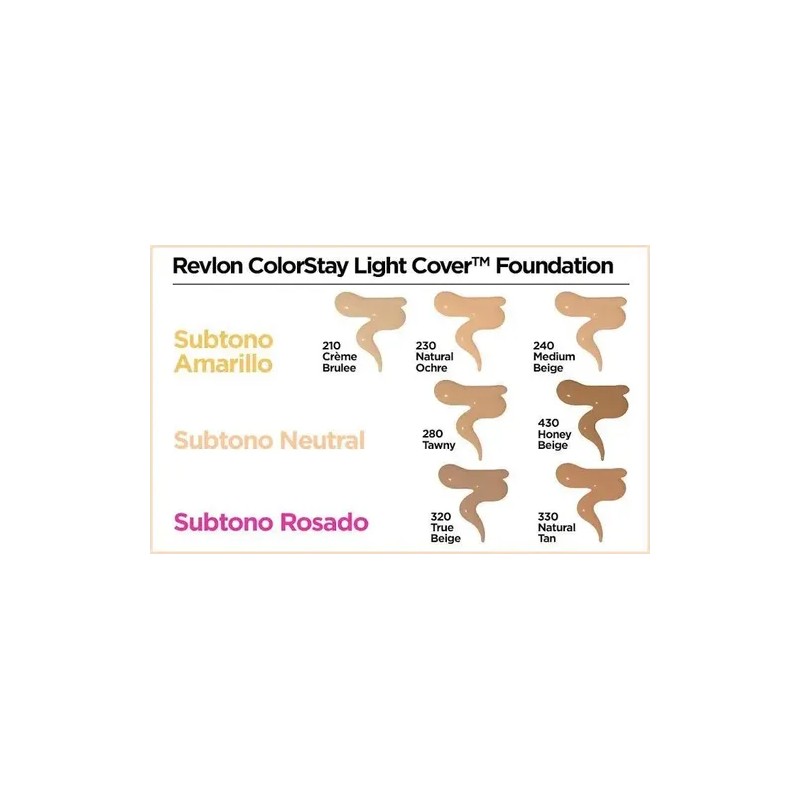 Maquillaje Revlon Colorstay Light Cover 330 Natural Tan