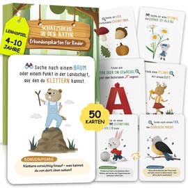 Find It Search Game | Found Outdoor Search Game | 50 Explorer Cards for Children - Outdoor Treasure Hunt and Discover Nature | Games from 4, 5, 6, 7, 8 Years Toy Easter Gifts for Girls & Boys