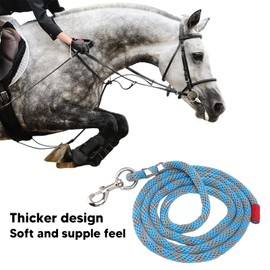 Nylon Horse Rope, 8.2ft Nylon Heavy Duty Rope Lead with Alloy Hook for Horse Livestock Pet
