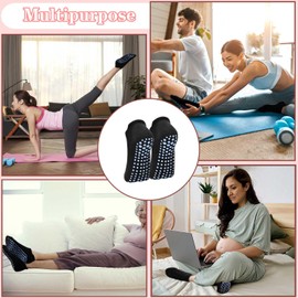 ELUTONG Pilates Ballet Barre Yoga Socks 1-4 Pack Non Skid Slip Sticky Grippers Socks for Women