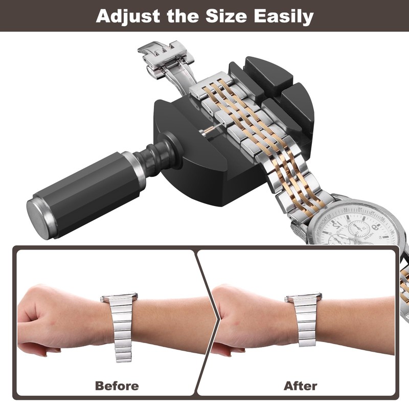 BYNIIUR Watch Link Removal Kit, Watch Adjustment Band Resizing Tool