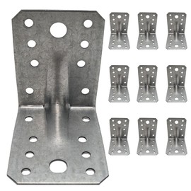 HAFD Corner Braces Brackets Heavy Duty Wooden Angle Metal Steel Sheet Galvanised, 70x70x55mm, 1.5mm Thick, Pack of 10, Rust Resistant, 265kg Load Capacity, Easy Install for DIY Projects