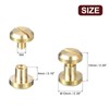 sourcing map 20Pack Brass Chicago Screws, 4x10mm Concave Screw Back