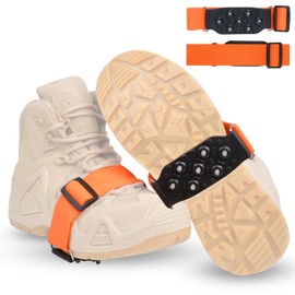 Ice Cleats Mid-Sole Snow Traction Cleats for Shoes and Boots Easily Rotate Non Slip Ice Grippers Snow Crampons Rotatable Traction Aids for Indoor/Outdoor