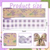 Glodecart 2 Rolls Lavender Ribbons Wired for Wreath Bow Wrapping