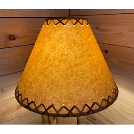 Rustic Oiled Kraft Laced Lamp Shade - 14"