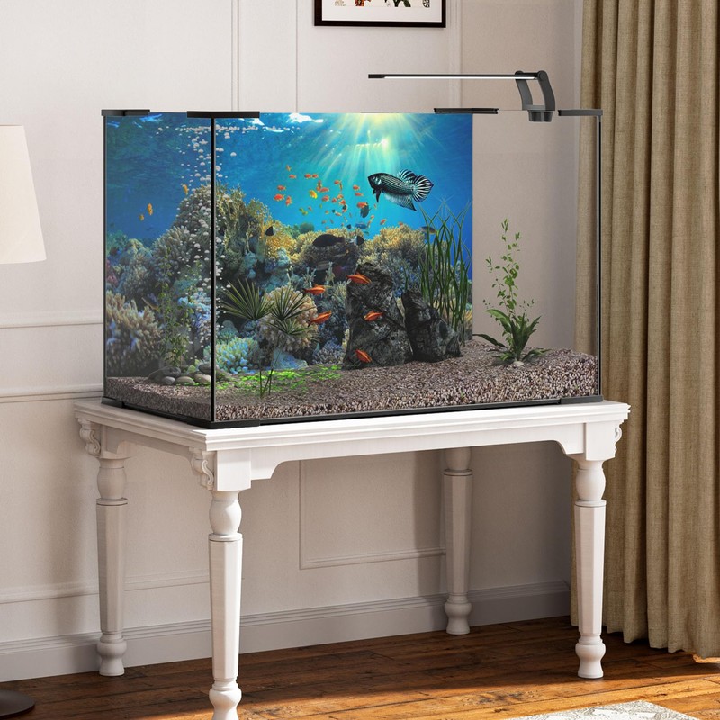 MIRRORANG 91x41cm Durable Vinyl Aquarium Background Coral Tropical Fish Underwater