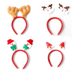 Accessoryo Assorted Christmas Wonderland Theme Headbands x 4 Pack
