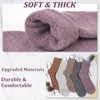 Loritta 5 Pairs Womens Wool Socks Thermal Thick Socks Casual