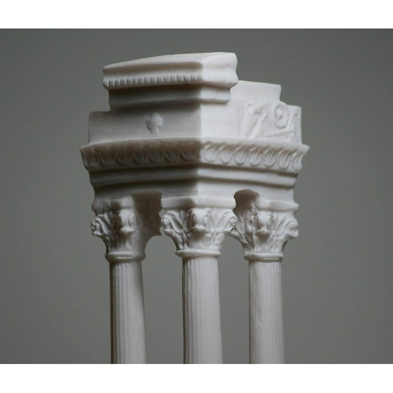 Ruins Columns Corinthian Ancient Greece Cast Marble Statue Sculpture