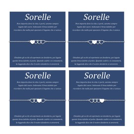 SUNSH Pack of 2/3/4/5 Sisters Bracelet for Girls Mixed Bracelets Stainless Steel Bracelet for Girls with Heart Best Friend Gift for Sisters Christmas Birthday Gift, No gemstone