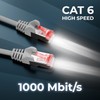 deleyCON 5x 1m CAT6 Patchkabel S/FTP PIMF Schirmung CAT-6 RJ45