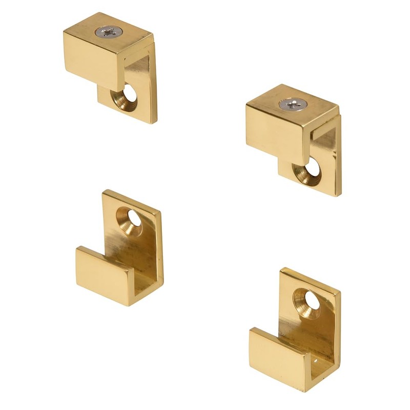 CRL Brass 5/8" Wide Mirror Clip Set