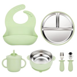 Stainless Steel Baby Plate with Strong Suction - BPA Free Tableware Set for Toddlers - Non-Slip Bowls for Independent Eating - Dishwasher Safe & CPC Certified