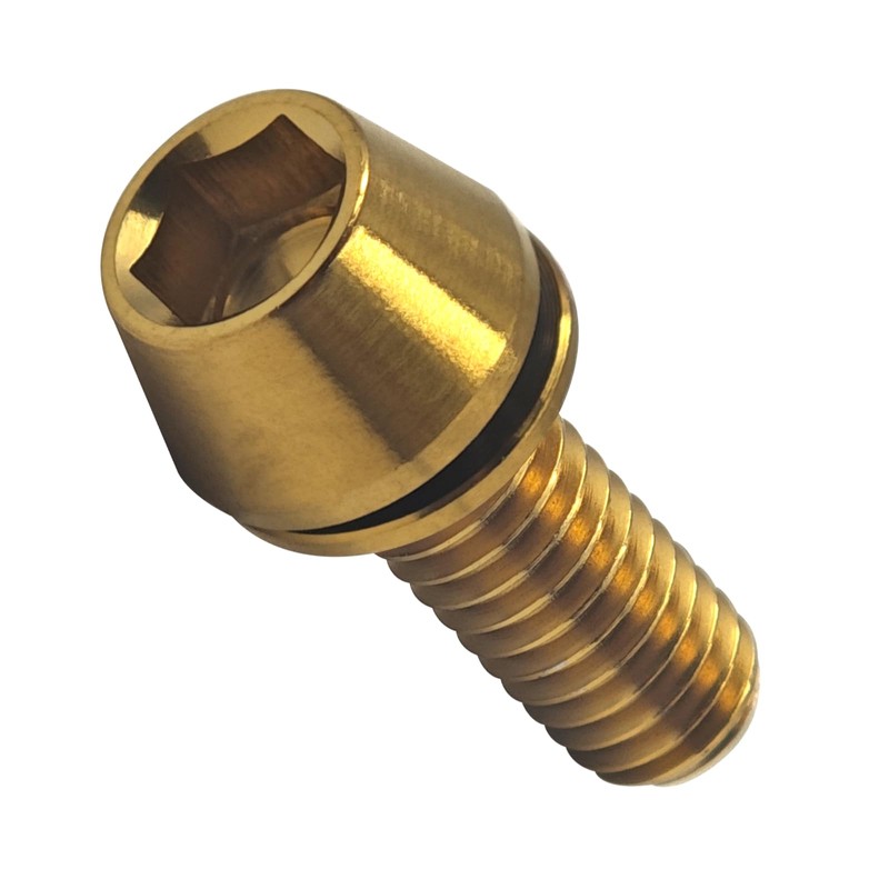 6 Pcs Titanium Stem Bolt Kit, Allen Hex M5x16mm 18mm
