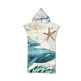 Proumhang Changing Aid Towel Poncho Bathrobe Men Women Surf Poncho Microfibre Bath Poncho and Poncho Towel 75 cm x 110 cm