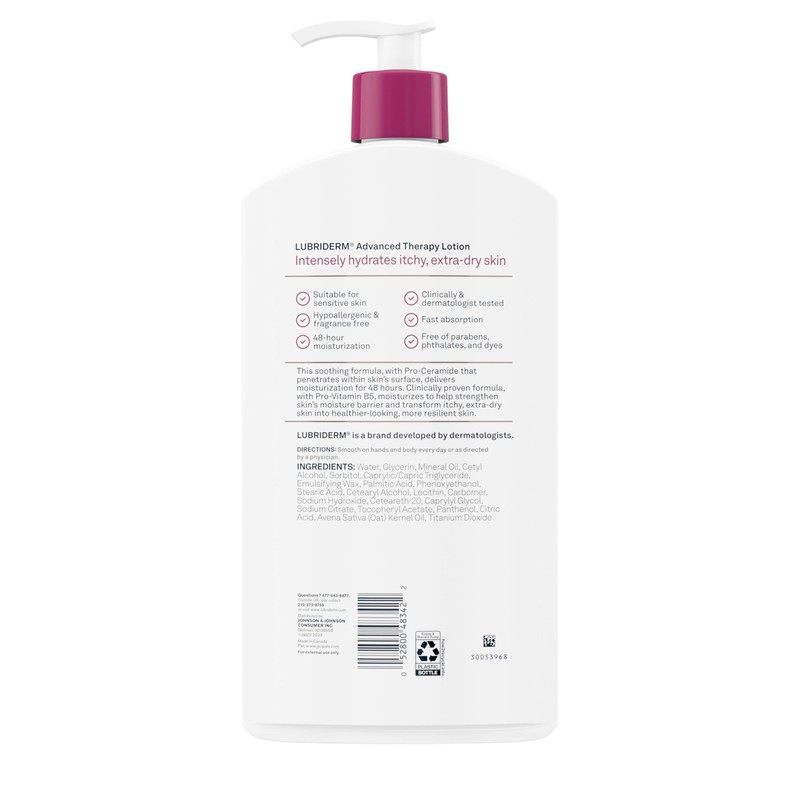 Lubriderm Advanced Therapy Fragrance-Free Moisturizing Hand & Body Lotion +