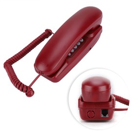 Acouto Wall Mount Landline Telephone Extension No Caller Id Home Phone for Hotel Family Wall Phones for Landline Mount Red Phone Telephone At T Home Cheap Cordless Corded with Caller Id