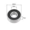 sourcing map 608-2RS Deep Groove Ball Bearing 8x22x7mm Double Sealed