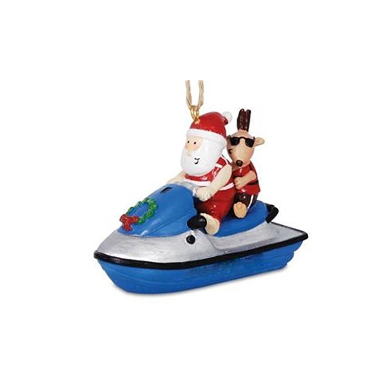 Cape Shore Jolly Santa On Jet Ski with Reindeer Hanging