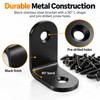L-Shaped Corner Brackets for Wood Furniture – Black Stainless Steel