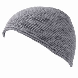 CHARM - Gorro Kufi para Hombre, Gorro de algodón Hecho a Mano, 2 tamaños por Casualbox, Gris, M