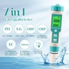 pH Meter for Water 7 in 1 PH/TDS/EC/Salt/S.G/ORP/Temp Meter,pH Tester