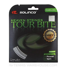 Solinco Tour Bite Soft (17-1.20mm) Tennis String (Silver) (2-Sets)