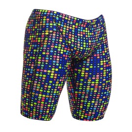 Funky Trunks Dial A Dot Jammer Men's Long Swimming Trunks, Chlorine-Resistant, Quick-Drying and Long Life