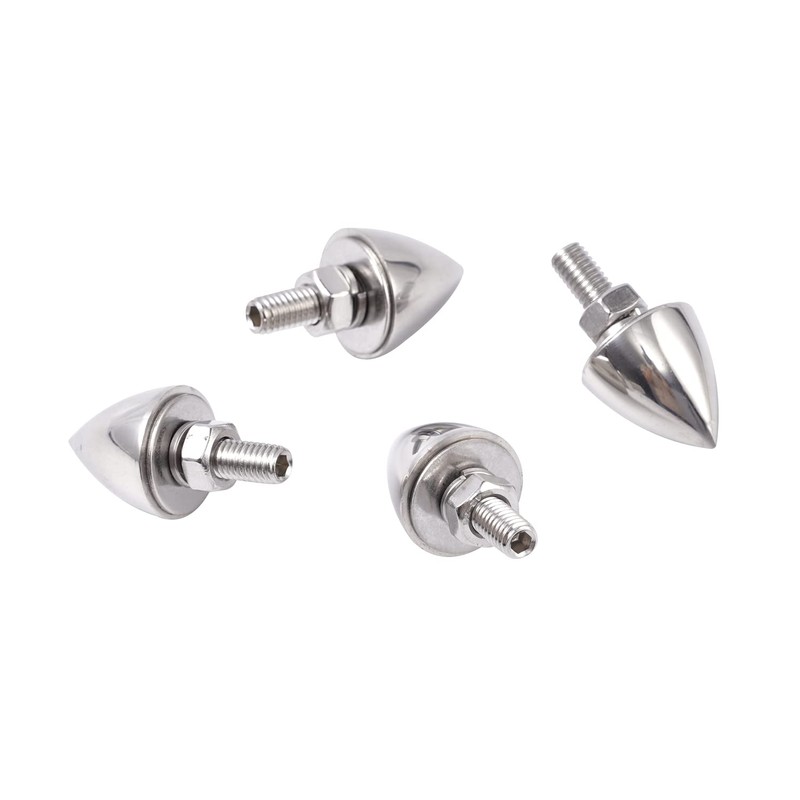 Universal Bullet License Plate Fastener Screw Caps for Standard License
