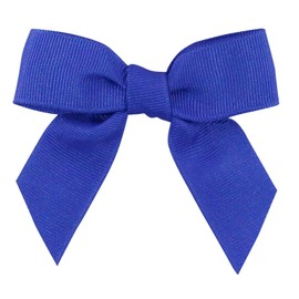 Reliant Ribbon Grosgrain Twist Tie Bows - Large Bows, 7/8 Inch X 100 Pieces, Royal