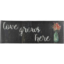 J&V TEXTILES Kitchen Mat Cushioned Anti Fatigue Floor Mat,19.6"x55", Thick Non Slip Waterproof Kitchen Rugs and Mats, Standing Mat for Kitchen (Love Grows Here)