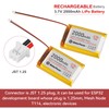 MakerFocus 1pcs 3.7V 2000mAh 7.4Wh Lithium Polymer Rechargeable Battery 1S