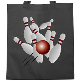 Shirtracer - Bowling & Cones - Cones all 9 cones balls - Cotton fabric bag jute bag long handle, 1 Dark Grey, Einheitsgröße