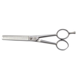 Mars Professional Nickel Plated Steel Thinning Scissors Shears, Double Toothed Blades, 7" Length