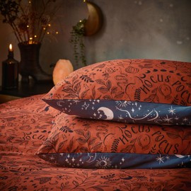 furn. Witchy Vibes Single Duvet Set Rust, Orange