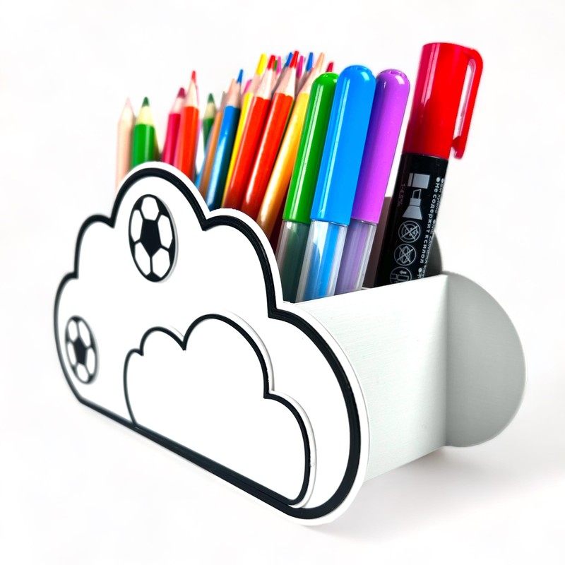 KAJAWIS Pencil Organiser, Children's Organiser, Eco-Friendly, Pen Holder, Cloud, Desk,