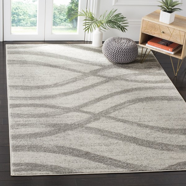 Safavieh Adirondack Collection ADR125C Modern Wave Distressed Area Rug, 6'