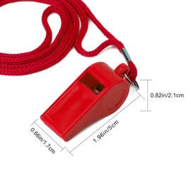 SAVITA 3pcs Plastic Whistle with Lanyard, Sport Whistle Whistle Coach in Training Survival Emergency Sports for Teacher Dog Training (Black Red Yellow)