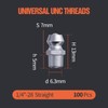TRILINK 1/4"-28 Zerk Grease Fittings, SAE Grease Nipples with Straight,