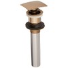 Delta Faucet 72174-CZ Square Push Pop-Up Bathroom Sink Drain without