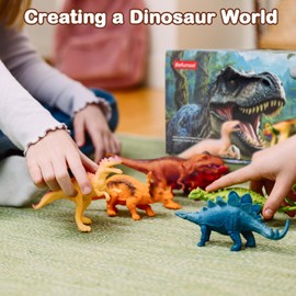 Befunsol Dinosaur Toys for Boys, Kids Dinosaurs Boys Toys Age 3 4 5 6 - Spinosaurus, T Rex, Triceratops & Velociraptor, Realistic Dino Dinosaur Figures Toy for 3+ 4 5 6 Year Old Boy Gifts
