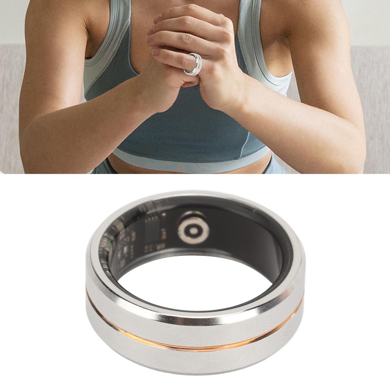 Smart Ring Silver Waterproof Remote Control Shooting Smart Health Tracker