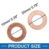 A ABSOPRO Copper Crush Washers Flat Sealing Gaskets Rings M10x20x1mm