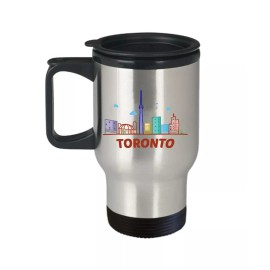 SpreadPassion Toronto Travel Mug - Funny Tea Hot Cocoa Insulated Tumbler- Novelty Birthday...