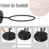 Jeinbuil Pack of 4 Wall Mount Ball Rack Ball Holder