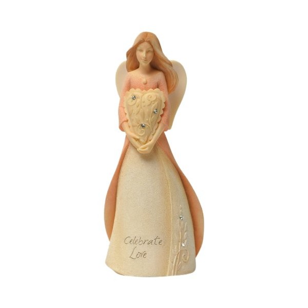 Enesco Foundations Love Mini Angel Figurine, 4.25-Inch