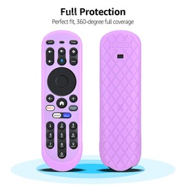 ZWP Silicone Protective Case for Xumo Smart TV Remote, for Element Pioneer Hisense XUMO TV Remote, Washable Anti-Lost Remote Case-Glow in Dark (Pink)